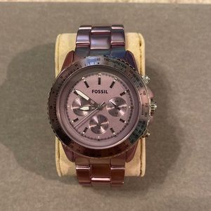 Purple Fossil Watch